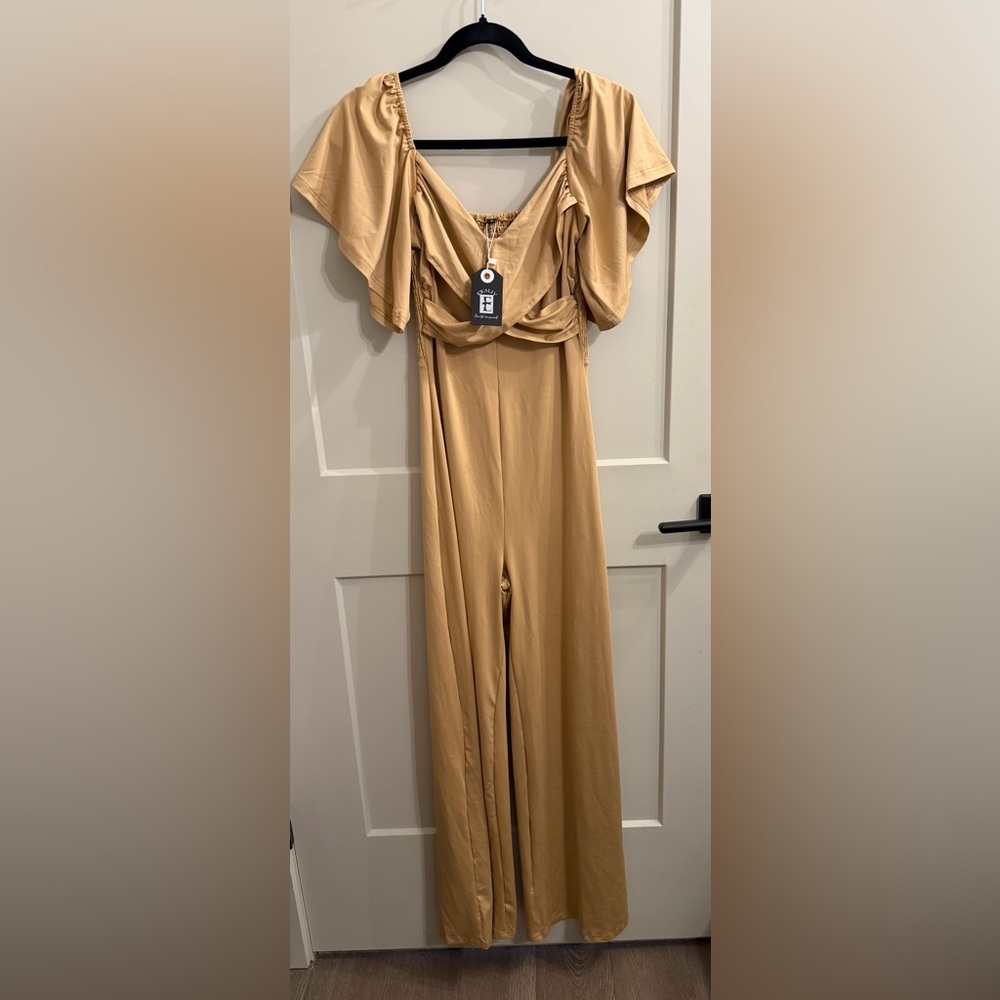 Kali Stylish Beige Jumpsuit
